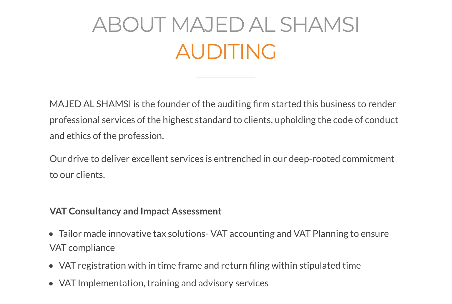 Majed Alshamsi Auditing